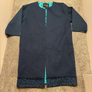 Rara Avis Tunic by Iris Apfel Owl Navy Blue Women’s Size XL